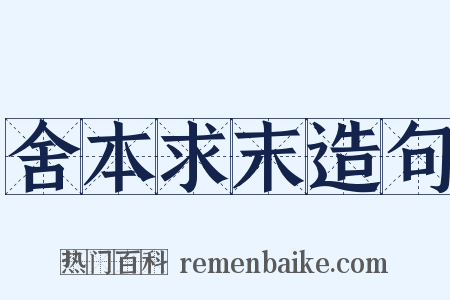 舍本求末造句是什么意思的图片
